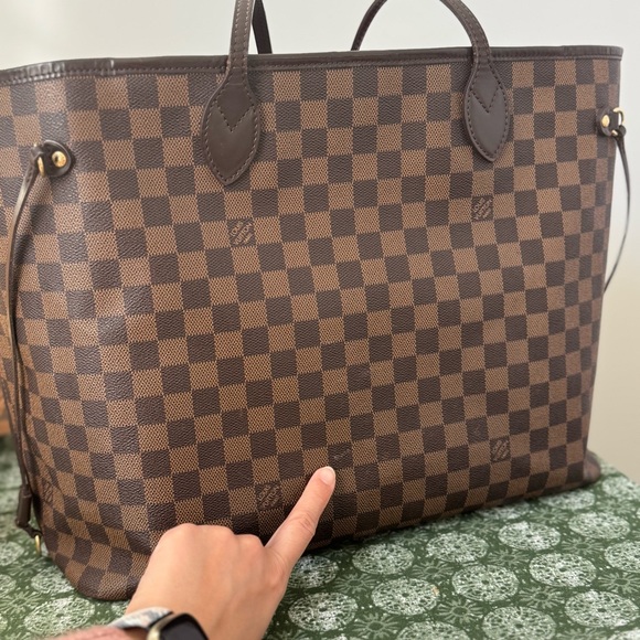 Louis Vuitton Neverfull GM Damier Ebene Large Tote Travel Bag - Picture 3 of 14